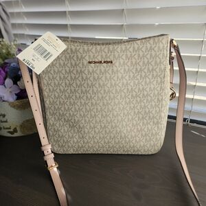 Michael Kors Monogram Beige Crossbody Bag